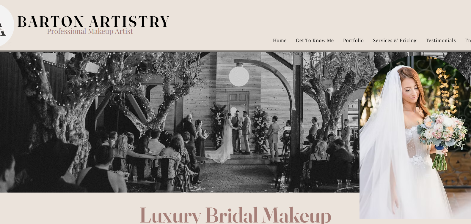 Barton Artistry - Wix Bridal Makeup Artist Website