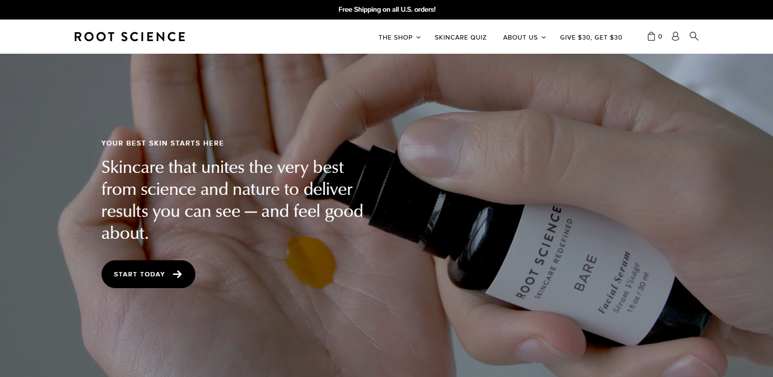Root Science - WordPress WooCommerce Skincare Store